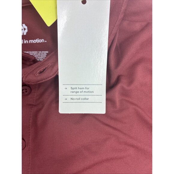 All In Motion Mens Small Red Polo Shirt Short Sleeve Athletic Golf Activewear - Picture 5 of 6
